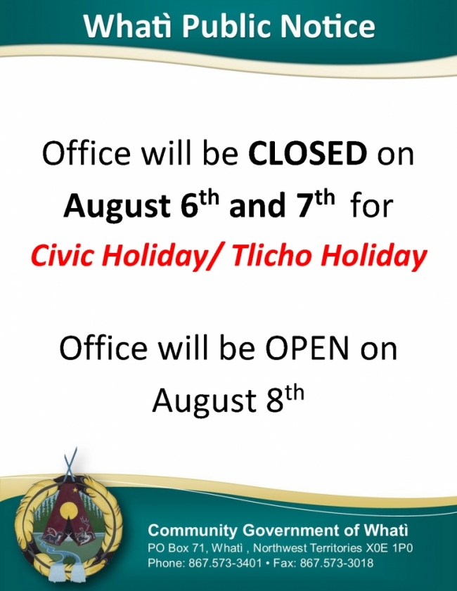 what-public-notice-office-closure-tlicho